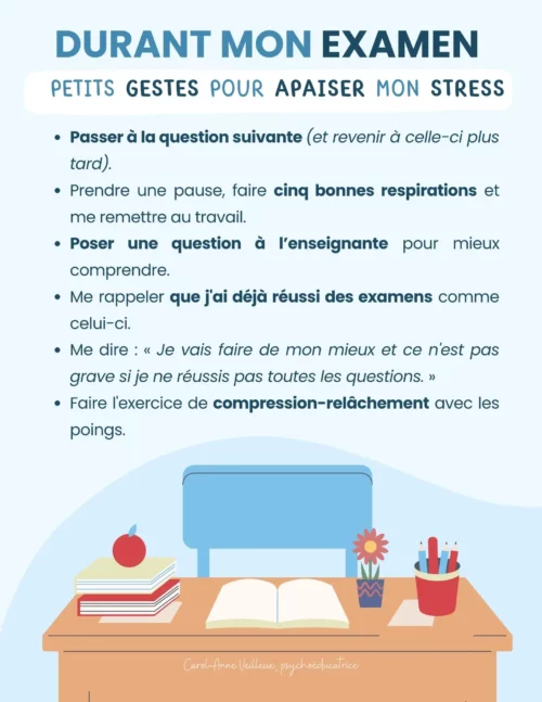 Gérer mon stress durant un examen - Soutiensolutions