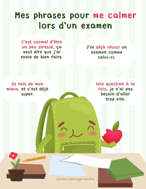 Phrases pour me calmer lors d’un examen - Image 2