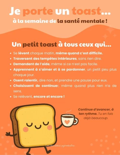 Je porte un toast à la santé mentale