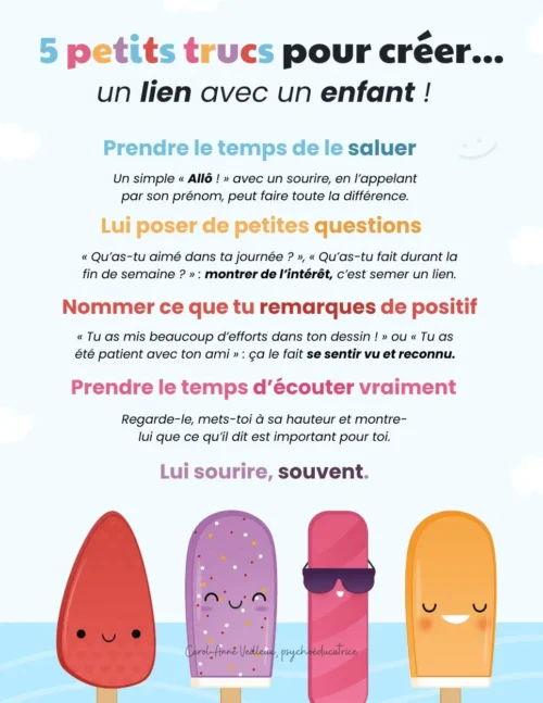 5 petits trucs pour créer… un lien avec un enfant !