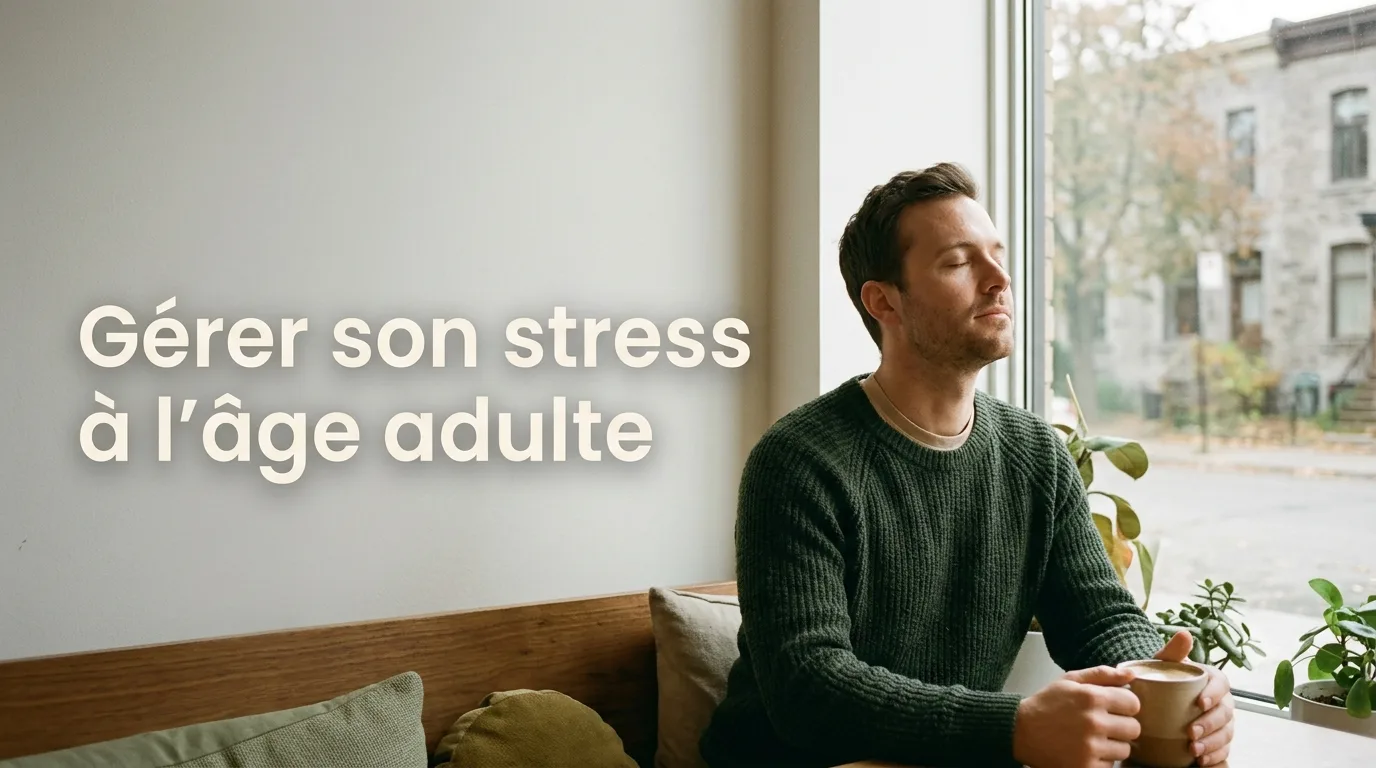 Adulte prenant une pause calme pour mieux gérer son stress